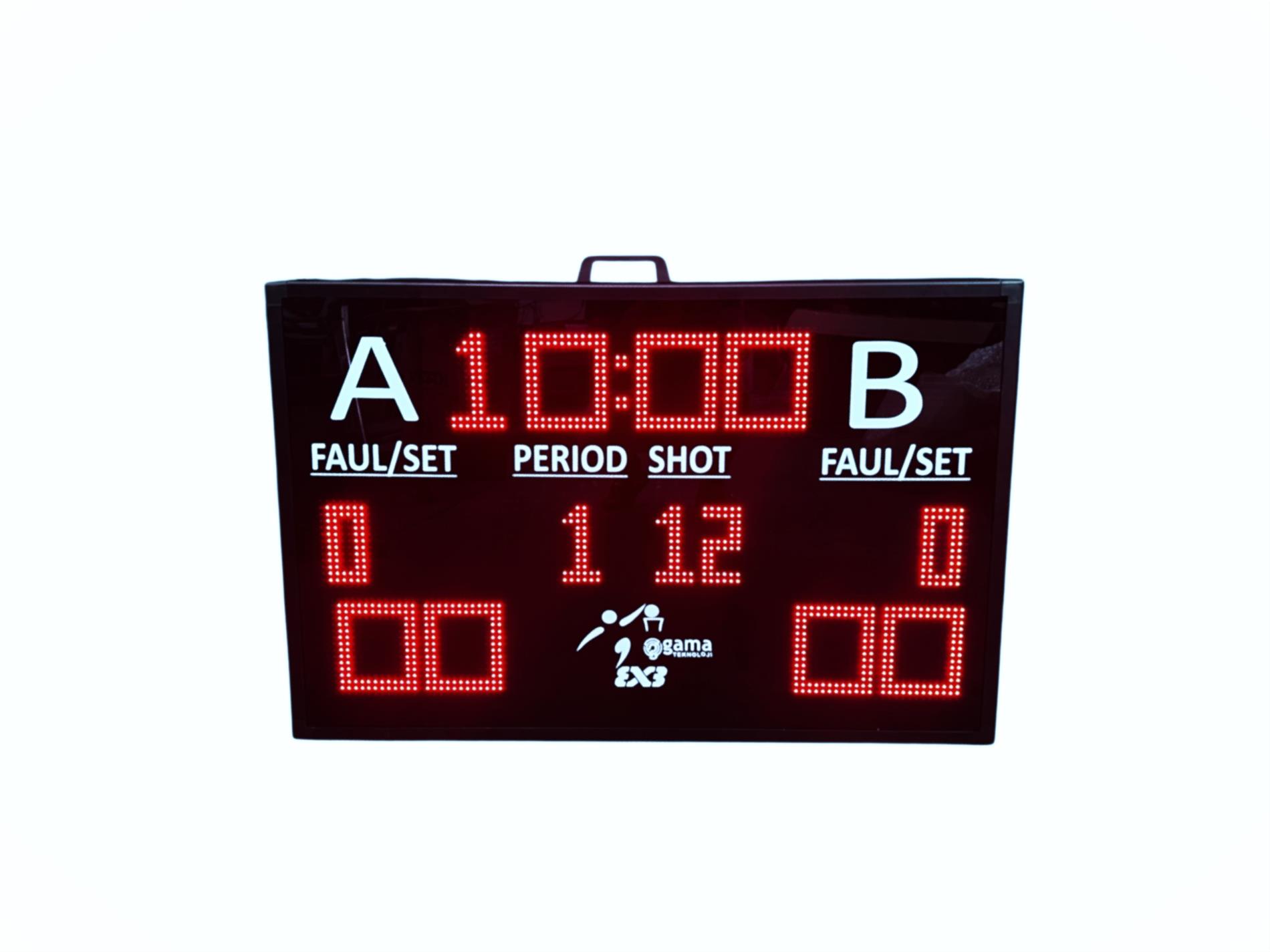 3x3 Basketbol Skorbordu 12 sn